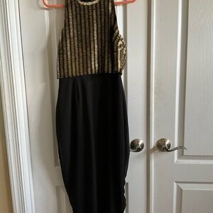 Chic Black and Gold Dress